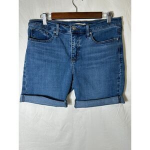 Levi's 314 Women's Shaping Straight Mid Rise Distressed Stretchy Shorts, Size 31